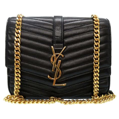 sac yves saint laurent cuir noir